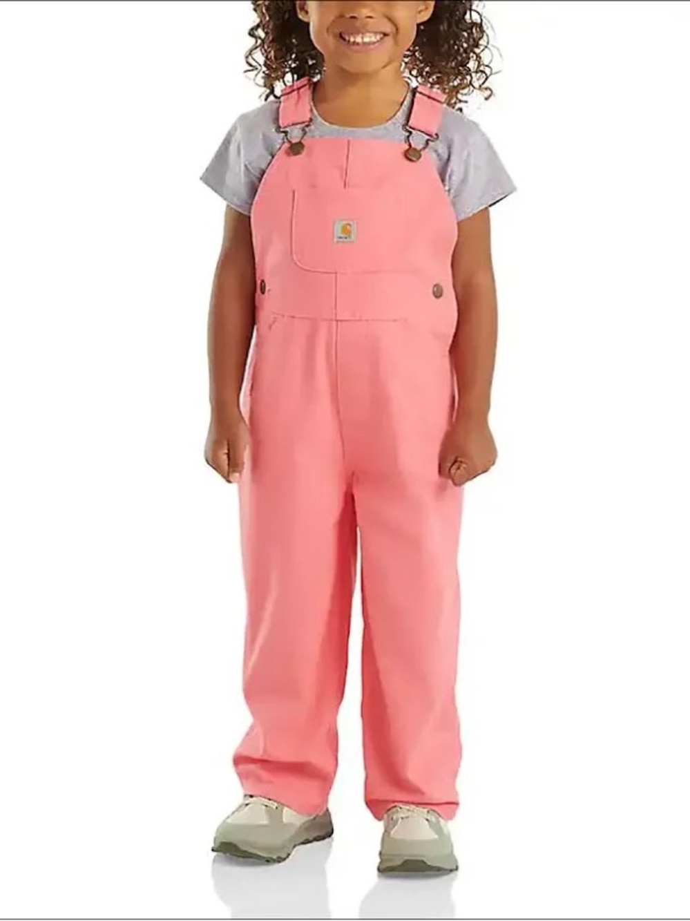 Carhartt Kids' Pink Canvas Loose Fit Overalls 24m Western Outdoorsy Country